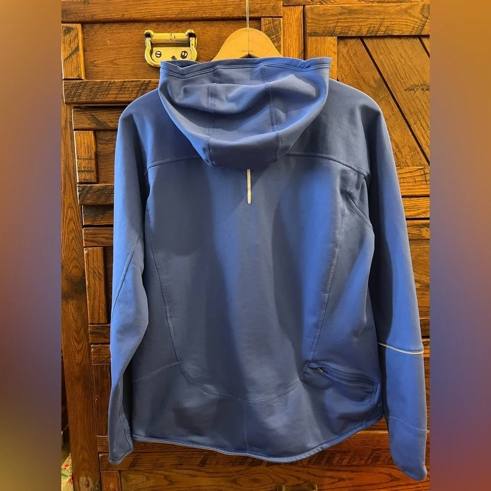 Nike Dri Fit Athletic Blue Half Zip Pullover Pocket Long Sleeve Hoodie Sz Large